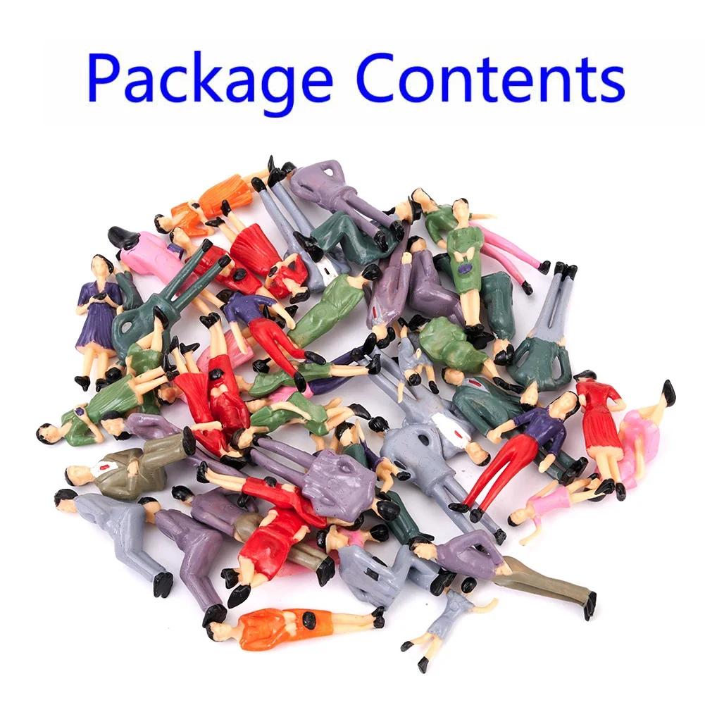 50Pc 1:32 Scale Plastic Models People Sitting Standing Figures Miniature Figure Toy Figurines Model Collection Toy Garden Decor
