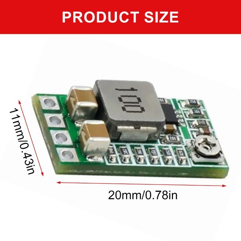 Mini DCVoltage Regulator Module 4.5-24V Input to 5V 3A Output Voltages BuckConverters Board with Adjustable Setting