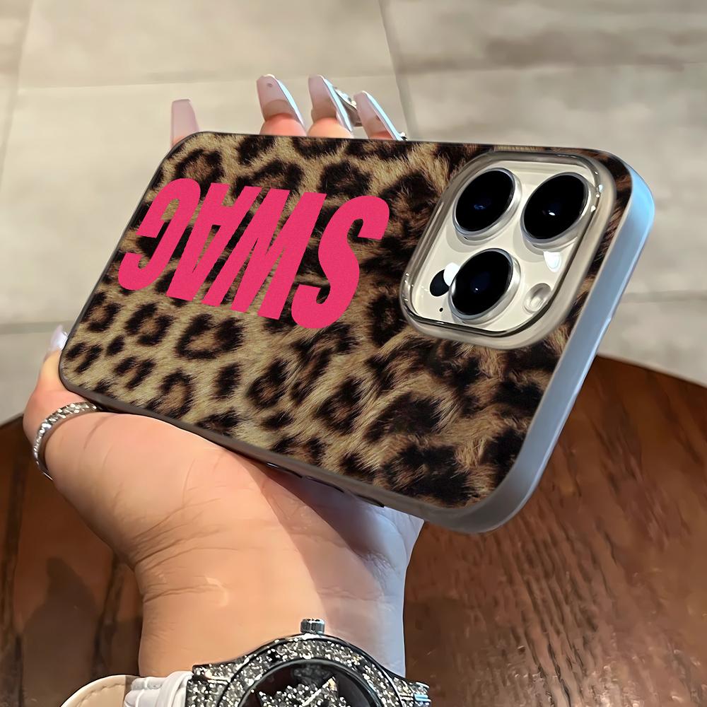 SWAG Добавьте чехол для телефона с леопардовым принтом для IPhone 17 Чехол IPhone 16 Pro Max 11 15 14 12 17 Pro Max 7 8 Plus Air Силиконовый Мягкий Чехол