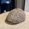 Новая шляпа-берет с леопардовым принтом, женская, весенне-осеннего стиля, персонализированный берет, ретро кепка-утка