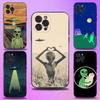 Забавный Космический НЛО Инопланетная Штука Чехол для Телефона Для iPhone 16,15,14,13,12,11 Plus,Pro Max,XS,X,XR,SE,Mini,8,7,Мягкий Силиконовый Черный Чехол