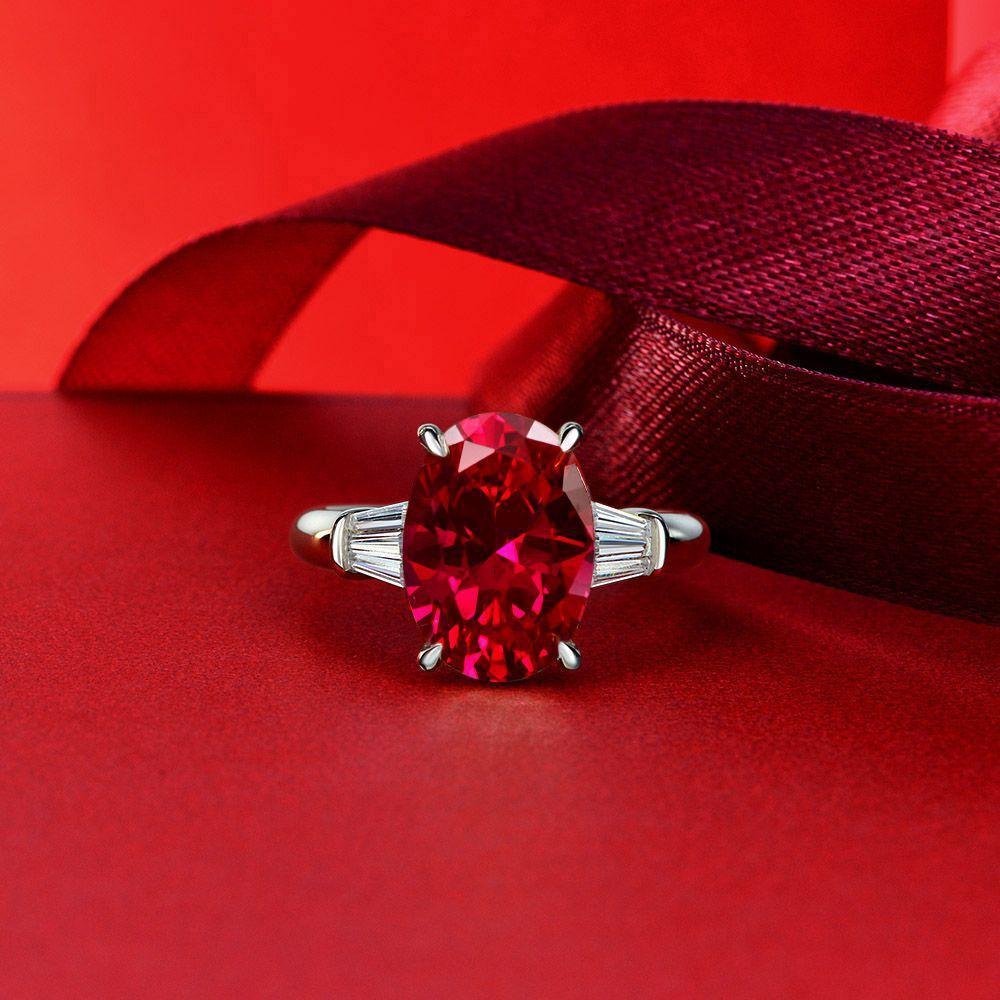 Ювелирные изделия Tancision, кольцо с искусственным драгоценным камнем, овальное простое элегантное ретро-роскошное серебряное кольцо с бриллиантом, кольцо в подарок.