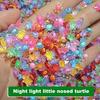 50Pcs Mini Resin Animals Turtles Figurines Waterproof Realistic Resin Statues with Luminous Effects Nail Decorations