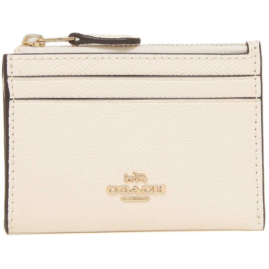 Coach Чехол для ключей и монет COACH Card Case Mini Skinny ID Case Cross Grain Leather Chalk Outlet F88250-IMCHK [Товар]