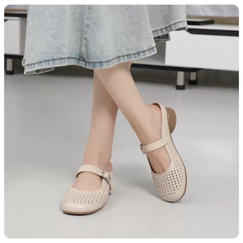 Ruiwan RIWA Summer Hollow Toe Half Drag Hole Women's Sandals