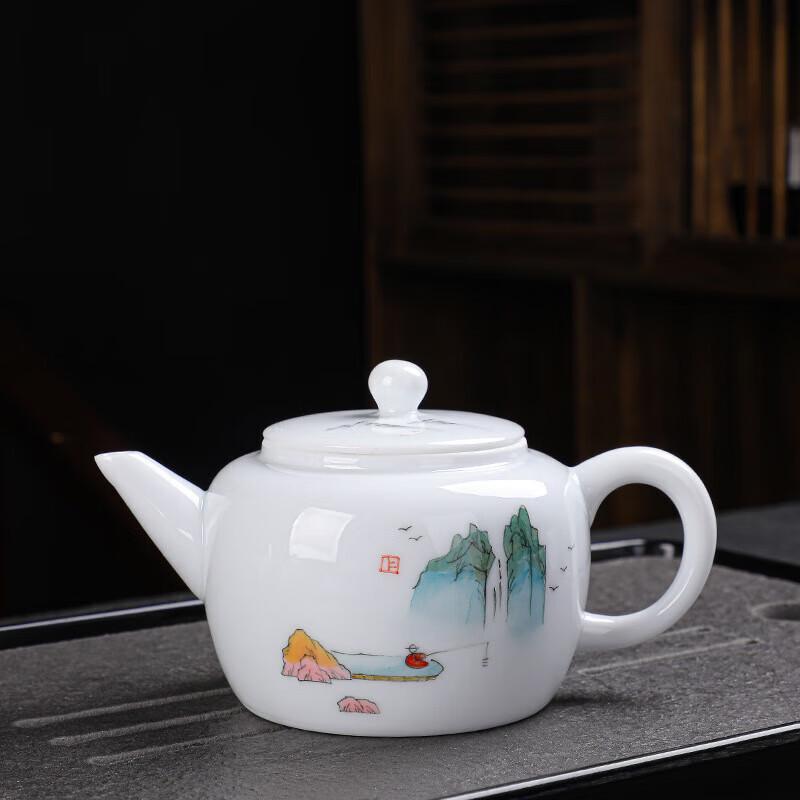 Hand-Painted Jade-like Ceramic Kung Fu Tea Set