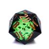 Cusdie 55MM D20 Кубик 20 Граней Кубик с Узором Черепа Одиночный D20 Острые Грани Многогранный Кубик для Ролевых Настольных Игр Потрясающий Подарок