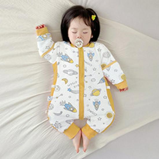 High Waist Baby Cotton Quilted Pants with Belly Protection – Mulberry Silk-Lined for Boys & Girls, Perfect for Autumn & Winter