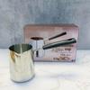 Turkish Coffee Pot 600ml Stainless Steel with Pouring Spout for Coffee Milk Frother Warmer Milk Tea Butter Heater Milk Jug