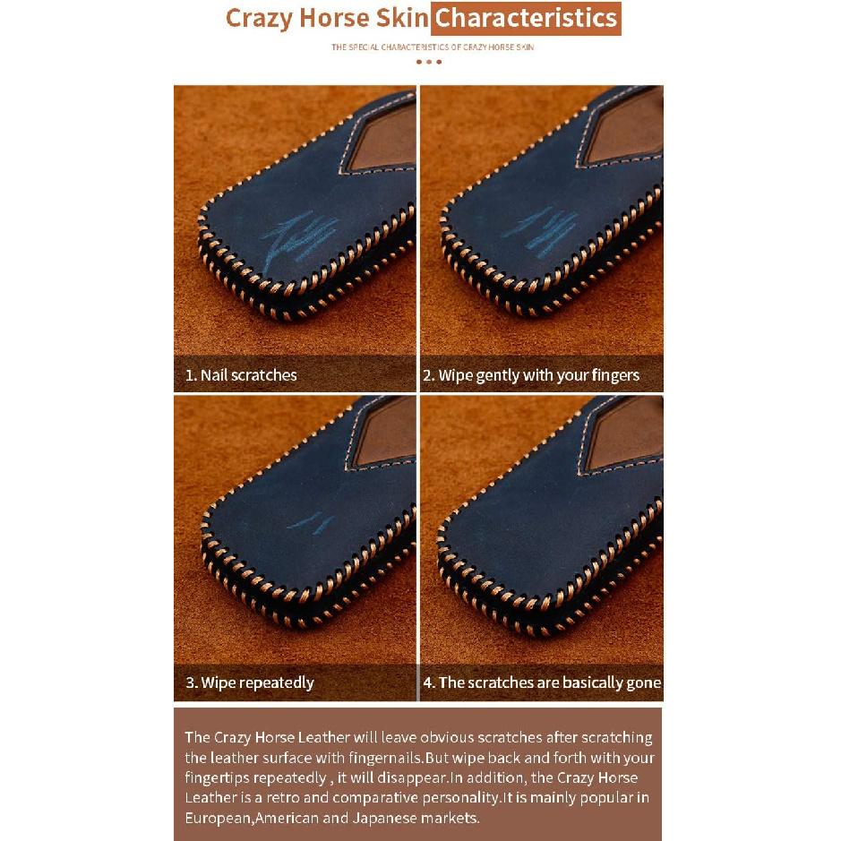 Smart Remote Key Fob Holder Fit for Chevrolet Chevy Equinox Camaro Genuine Leather Car Keycover 2/3/4/5 Buttons