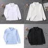 Uniform Long Sleeve Shirt With Pleated Front For Student Fashion