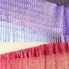 Glitter Door String Curtain Silver Ribbon Shiny Tassel Flash Line Curtain Valance for Window Room Home Decoration