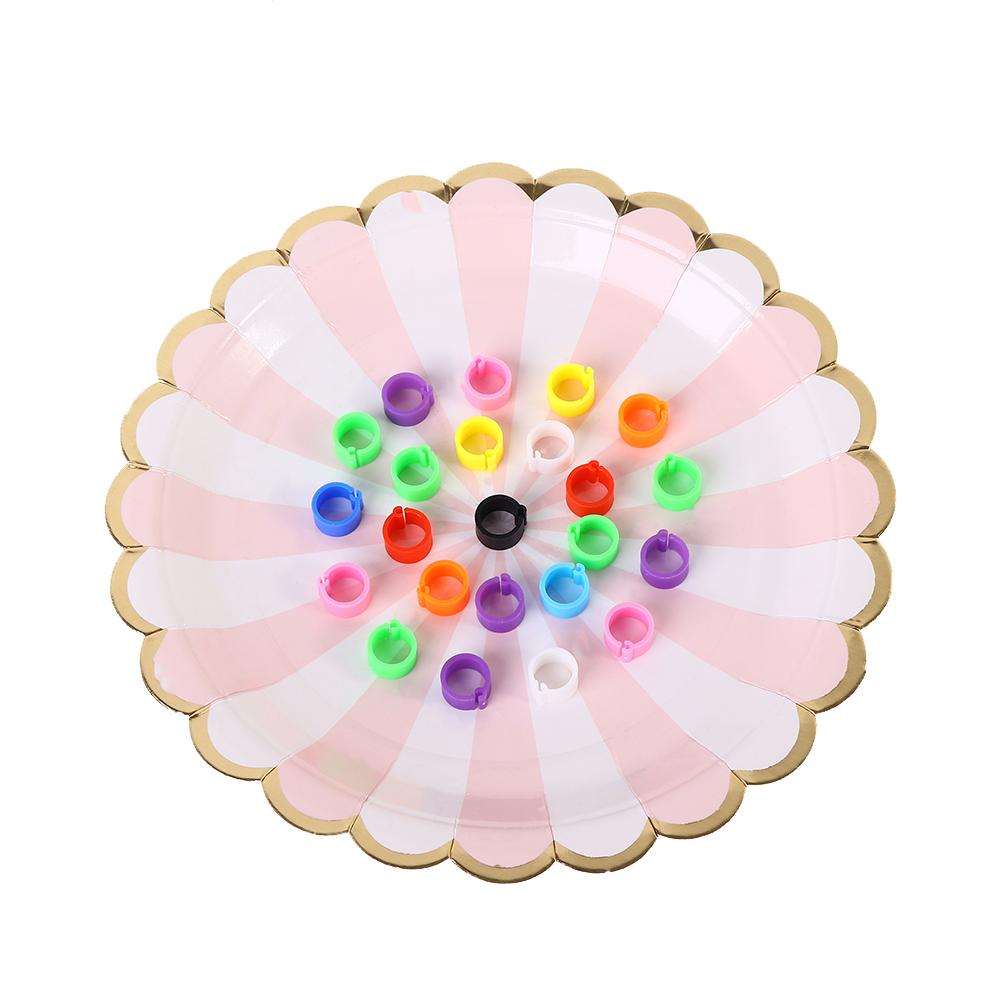 Полезный диаметр 8 мм Птицы Товары для животных Пластиковые голубиные цвета Случайные кольца для ног птицы Кольца-клипсы