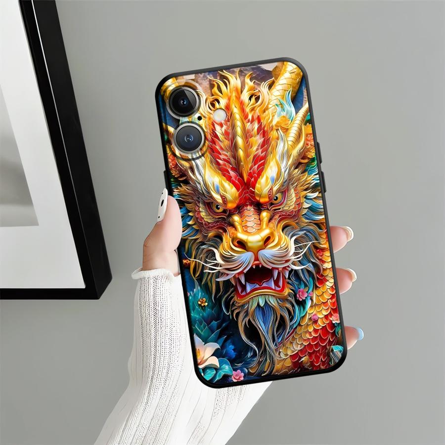 Чехол для телефона Funda для Apple iPhone 17 Pro Max 12 11 16 13 15 Pro 7 8 XR XS MAX Air 14 Крутой Дракон