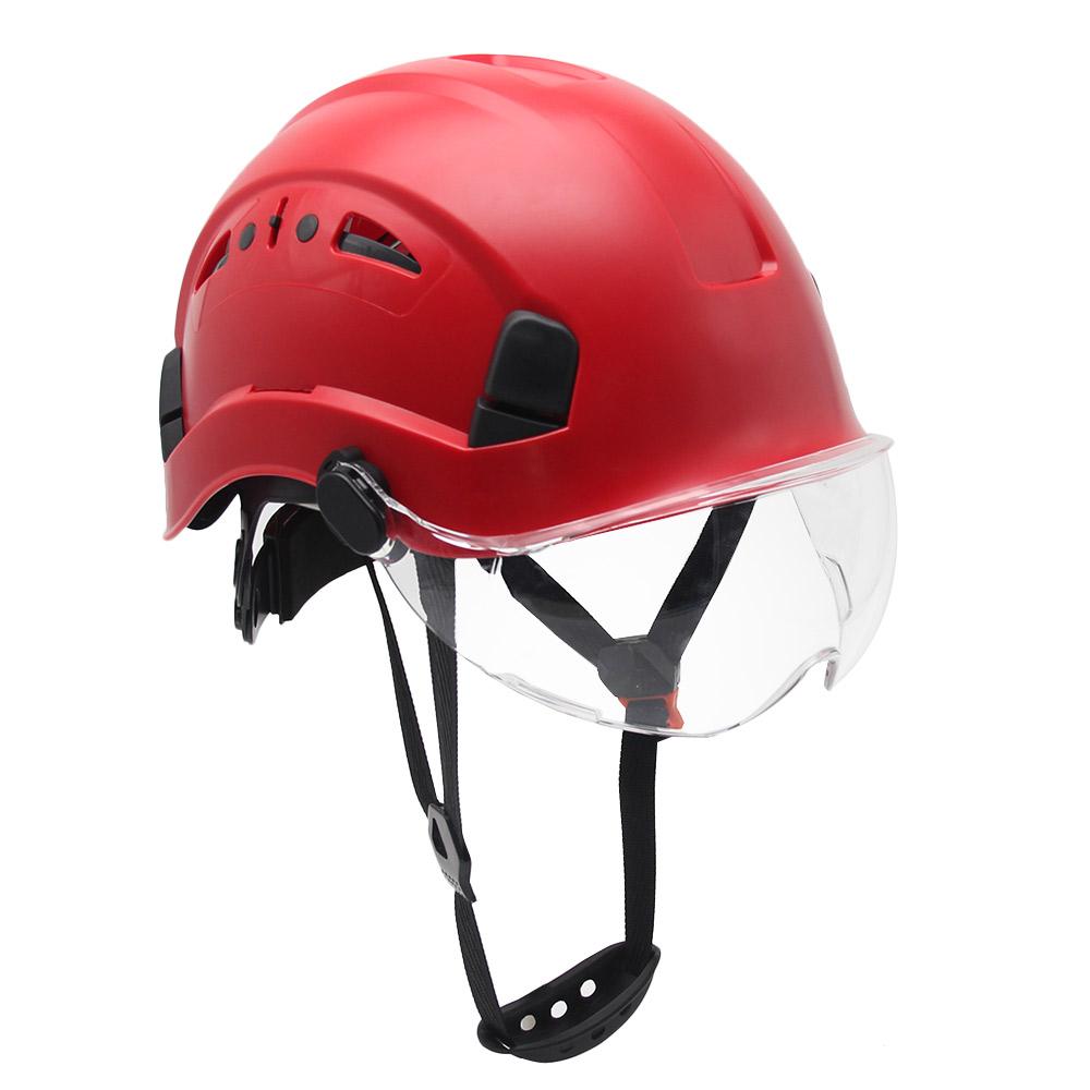 Construction Hard Hat with Visor Safety Helmet with Goggles Protective Working Rescue Cap Riding Helmet Rescue Climbing Helmets