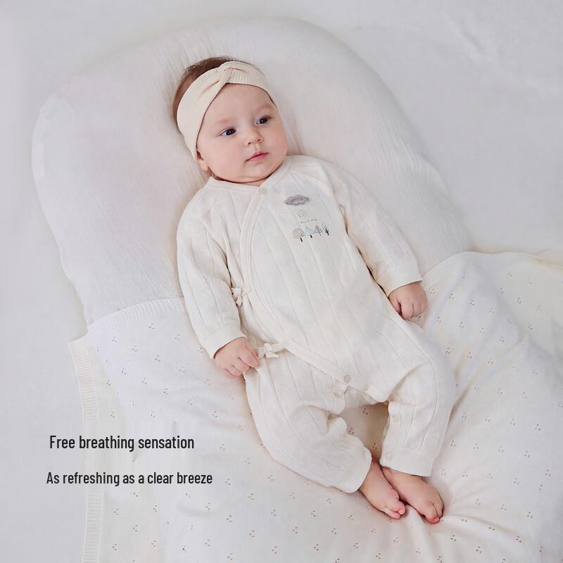 Хлопковый ромпер Babylove для новорожденных с жаккардовым узором