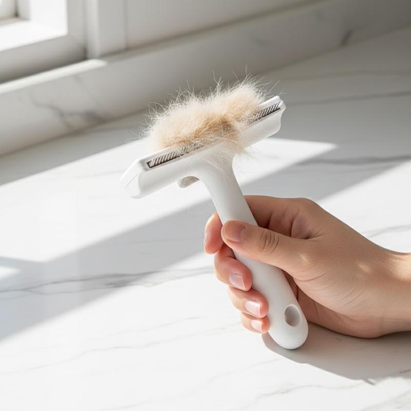 Pet Hair Removal Comb Macaron Simple Pet Hair Removal Knife Hair Removal Comb Curved Pet Dog Hair Removal Comb