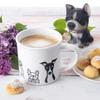 Kubek Psy Pieski do Napojów Picia Kawy Herbaty Ziół Ceramiczny Biały 500 ml