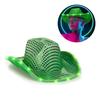 LED St Patricks Cowboy Hat Wedding Cowgirl Hat Festival Hat with LED Light Up Decors Western Elegant Dress Accessory