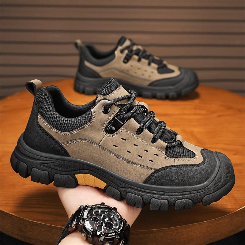 Genuine Leather Men's Sports Shoes Trendy Quality and Comfortable Style Outdoor Leisure Walking Daily Hiking Youth Adult Shoes