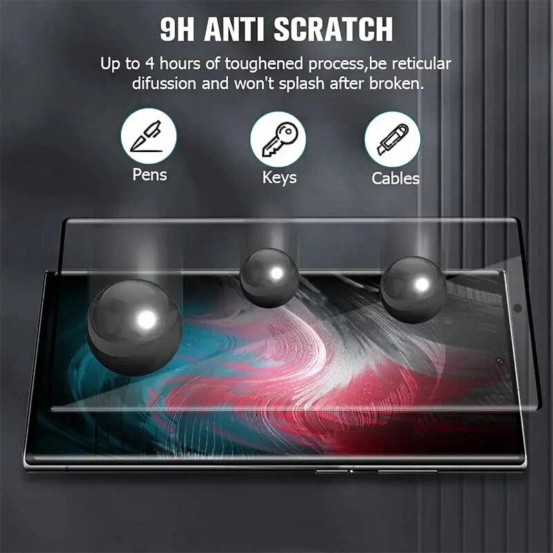 2 шт. изогнутое защитное стекло из закаленного стекла для Samsung Galaxy S21 S20 S24 S22 Plus Ultra S23 FE Note 9 20 10 Plus S10 S9 стекло