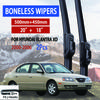 For Hyundai Elantra XD 2000-2006 Car Windshield Wiper U-type Soft Rubber Frameless Bracketless Car Wipers 20"+18"