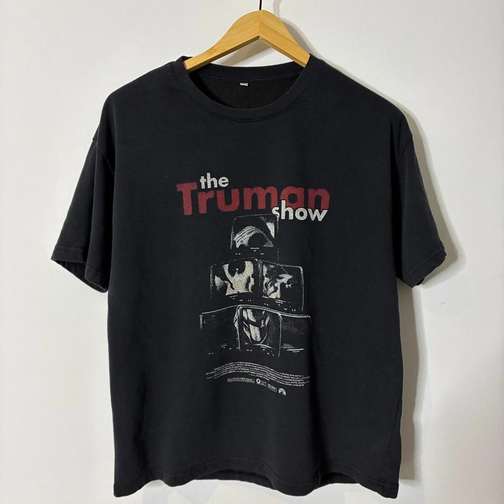 The Truman Show Shirt Mens Large Black Film Movie 90s T-Shirt Graphic Tee