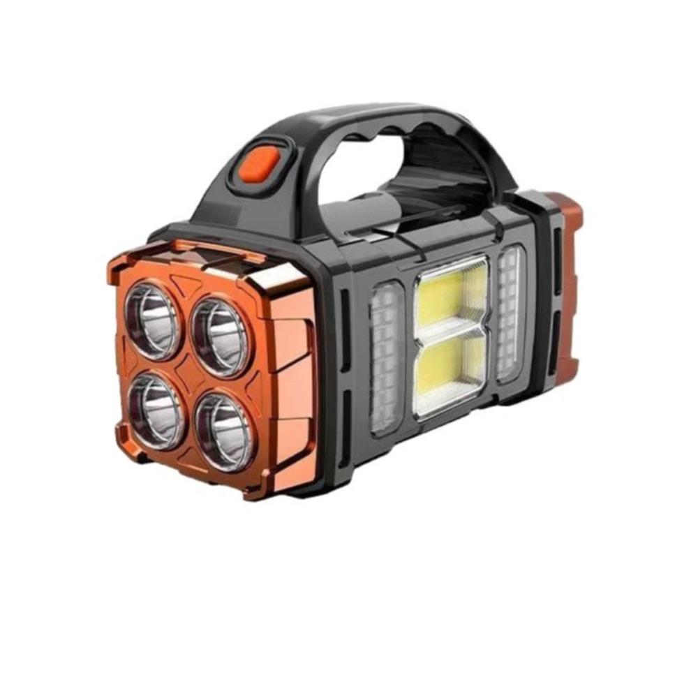 Портативный солнечный фонарик, светодиодный ручной фонарик, COB прожектор, 4 режима, перезаряжаемый аварийный рабочий свет, подходит для походов, технического обслуживания, рыбалки