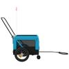 Bicycle Trailer for Dogs Blue and Black Oxford Fabric & Iron