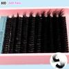 Black Tufted Eyelashes, 10 Rows , CC/D/DD Hot-melt Mink Eyelashes, with Long Eyes.