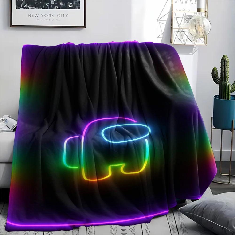 1PC Among Us Patterned Flannel Blanket Suitable For All Seasons for Home Decor Warmth and Comfort Gifts Holiday Present