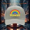 Hawaii Rainbow Baseball Cap Unisex Adjustable Polyester Casual Curved Brim Hat