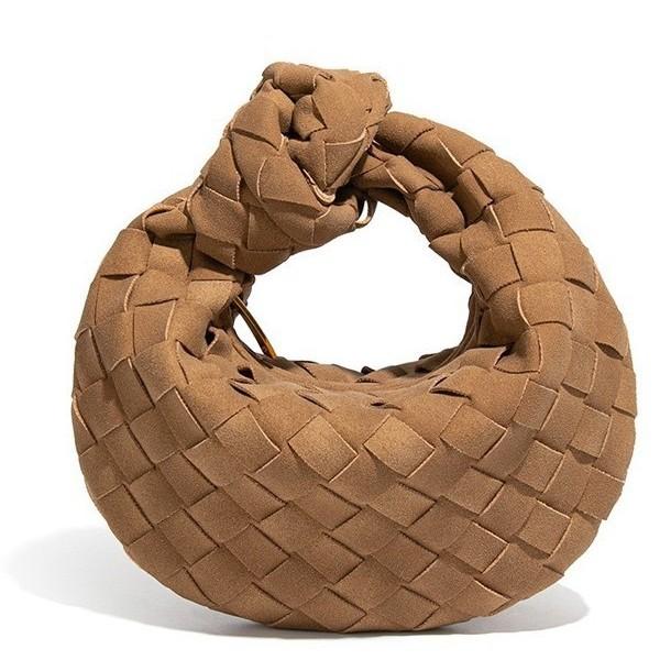New autumn and winter fashion versatile cross-border handmade woven women's bag mini handbag high-end horn bag frosted bag