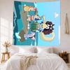 Bluey1 Wall Decor Tapestry Art For Pet Memorial Birthdaywedding Party Backdrop Family Gift
