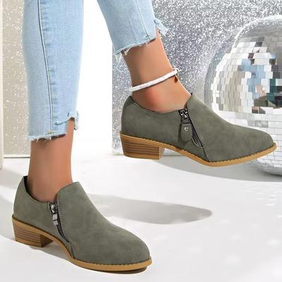 2024 осень-зима импортные британские короткие остроносые ботинки женские ретро-ботинки с боковой молнией на среднем каблуке кожаные ботинки большого размера 43 ботинки Martin