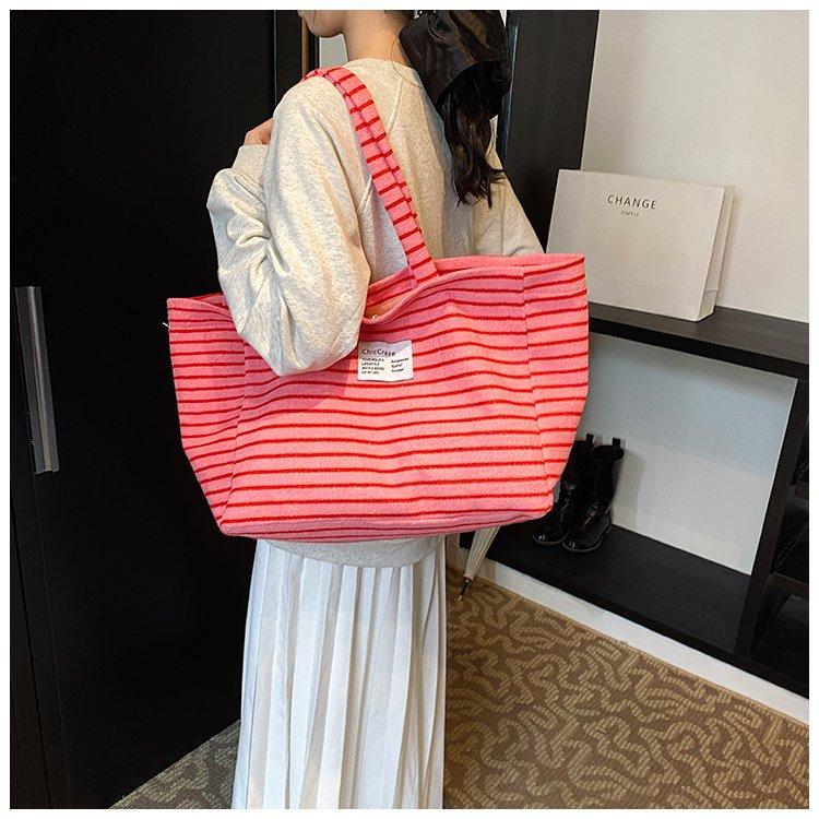 Нишевая полосатая сумка-тоут, ленивый ветер, хороший партнер для поездок на работу