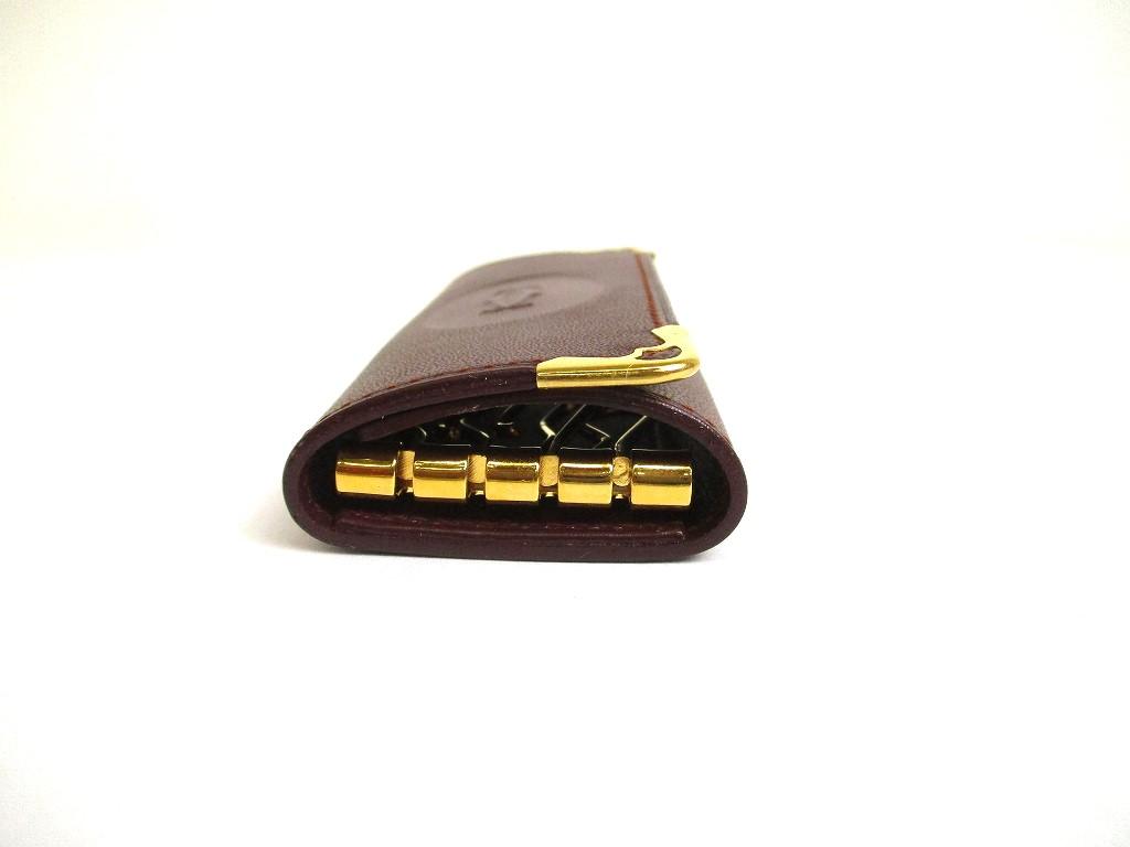 Оригинальные футляры для ключей Cartier Must de Cartier Bordeaux из кожи 4 шт. #a565, восстановленные
