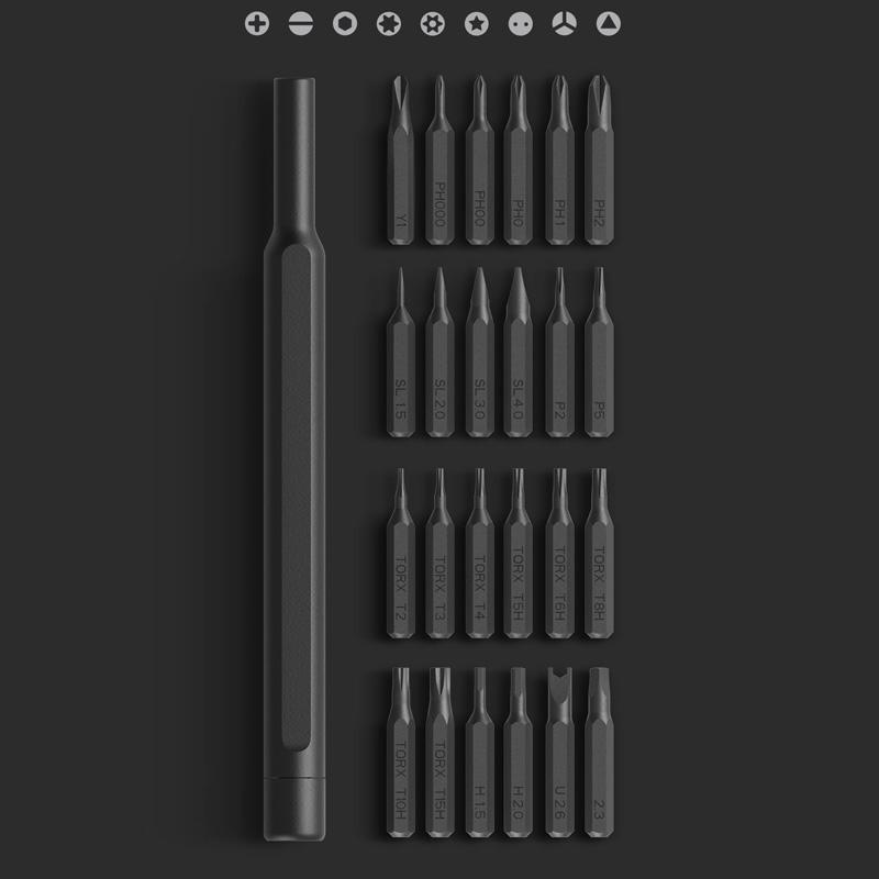 Xiaomi Отвертка Mijia для ежедневного использования, набор прецизионных отверток 24 в 1, магнитные биты 60HRC, домашний комплект, инструменты для ремонта, набор отверток «сделай сам»