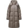 Tamboer Women's Long Goose Down Puffer Hooded Coat