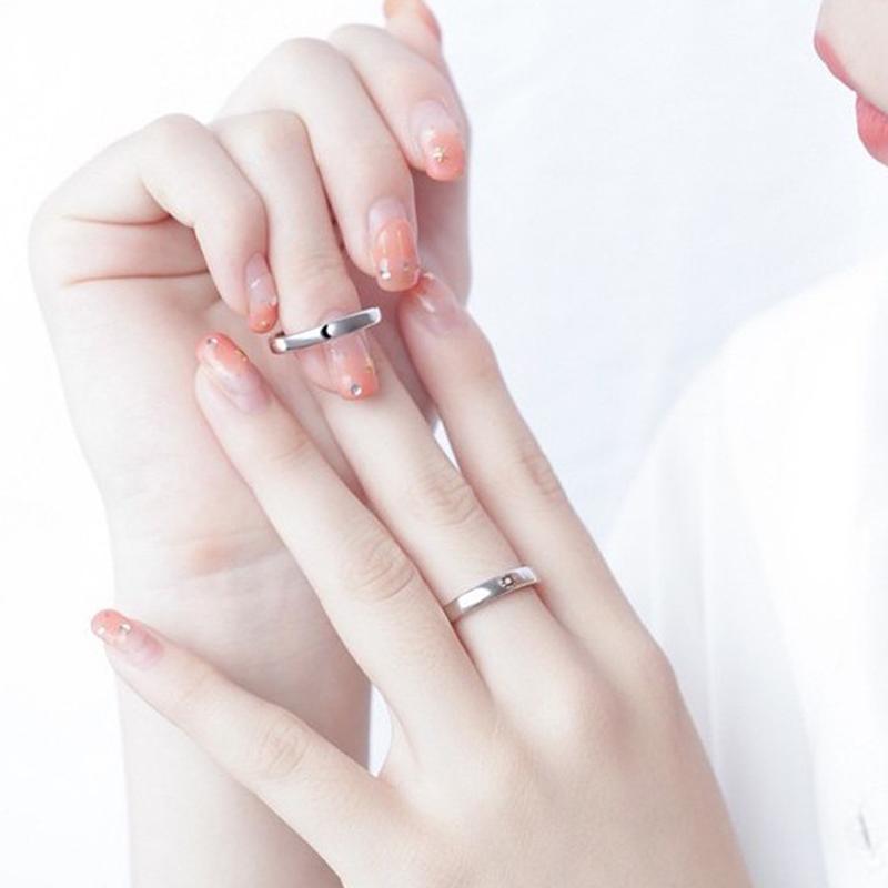 Fashion Opening Adjustable Sun Moon Couple Rings For Wedding Anniversary Gift