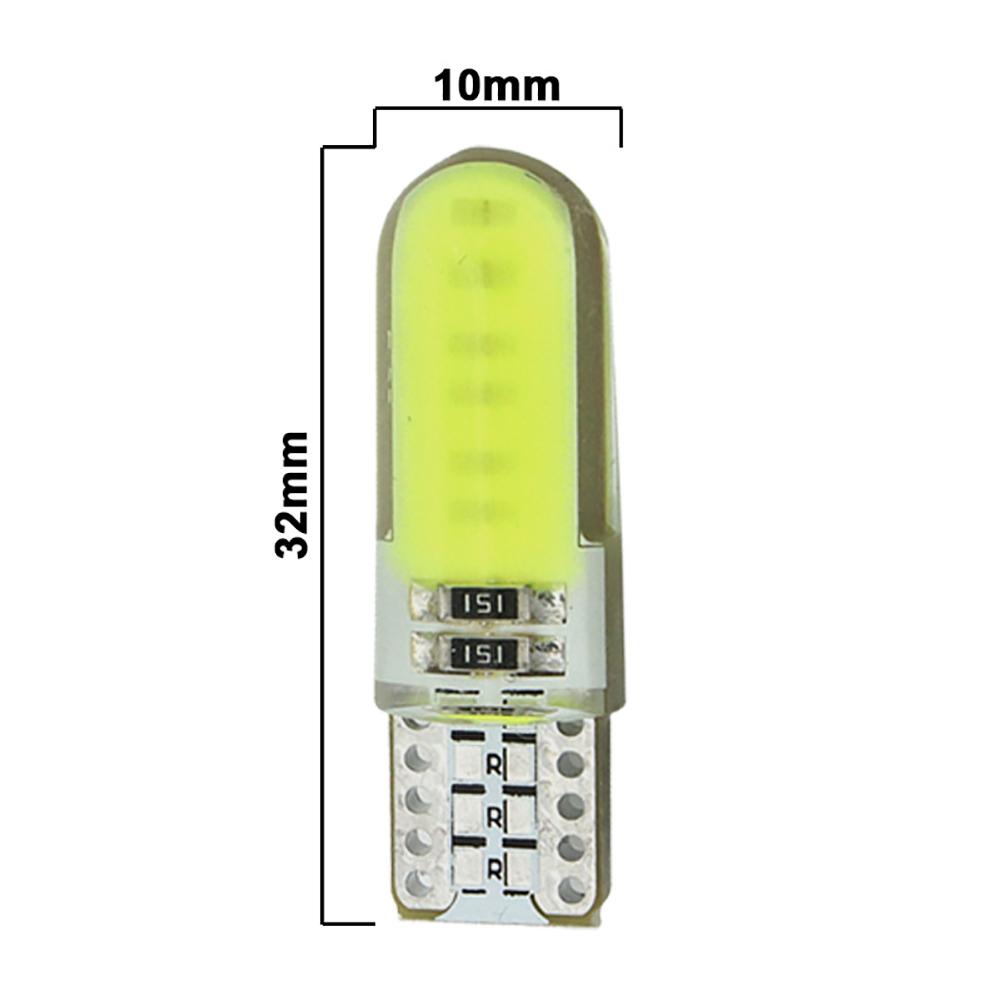 2 шт. светодиодные лампы W5W T10 Canbus 12SMD LED COB чипы 12 В 500 лм сигнальная лампа 168 194 салон автомобиля купольная лампа для чтения номерного знака