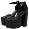 Big Size Women Pumps Shoes Sexy Platform High Heels Summer Sandals Ladies Luxury Straps Black Pink Nude Party Dance Fetish Shoes
