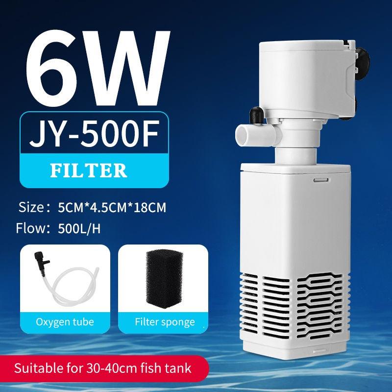 Бесшумный фильтр для аквариума, очистка воды «три в одном», циркуляционный насос, мини-волновая система аэрации, регулируемый поток, подходит для напряжения 220–240 В