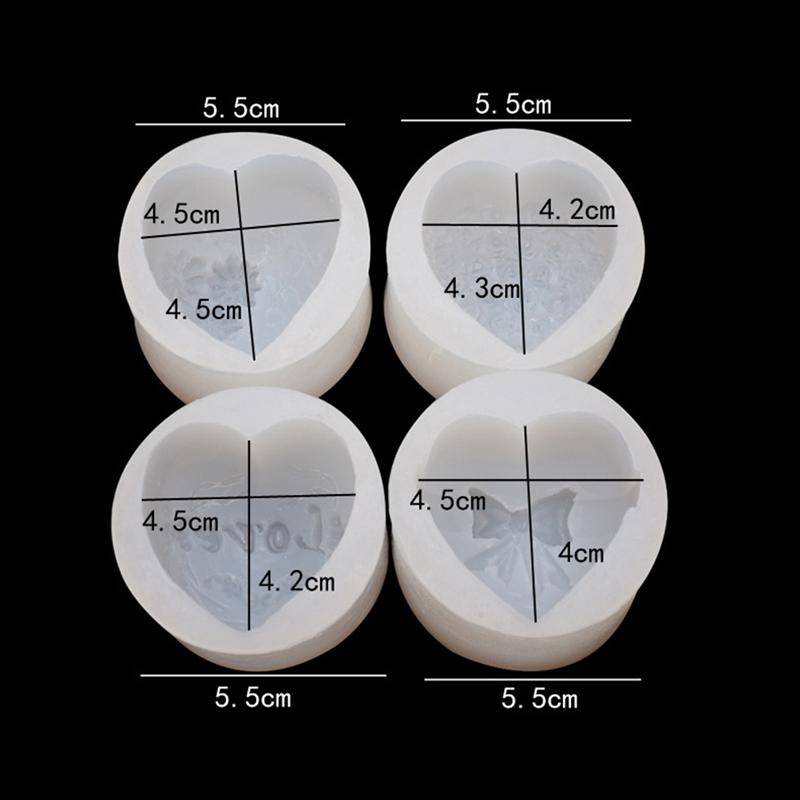 3D силиконовая форма для мыла Сердце Любовь Роза Цветок шоколада Формы для свечей Ремесло