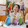 Cute Simulation Bird Parrot Doll Plush Toy Zoo Green Parrot Doll Children Soothing Rag Doll