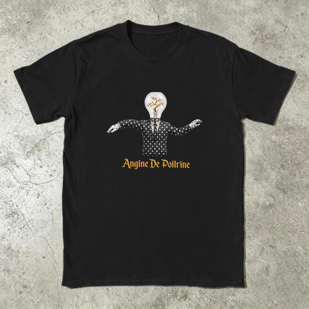 Angine De Poitrine Band 100 Cotton Tshirt For Adult Summer Aesthetic T Shirts O Neck Hipster Tees Oversize Wholesale Tops