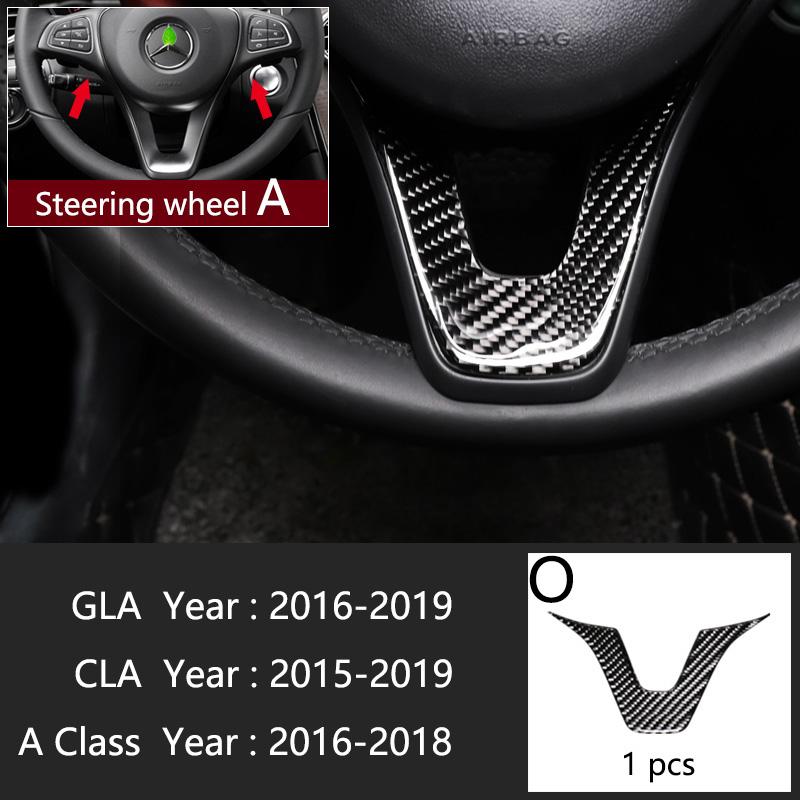 Автомобильный Стайлинг Карбоновая внутренняя панель кнопок Декоративная крышка Отделка Наклейка Рамка Для Mercedes Benz A Class W176 GLA X156 CLA