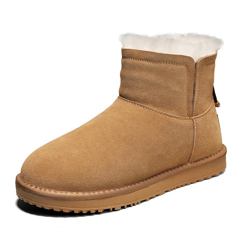 Зимние северные теплые кожаные зимние ботинки летняя мужская мода высокие бархатные хлопковые туфли для отдыха на природе повседневная модная обувь