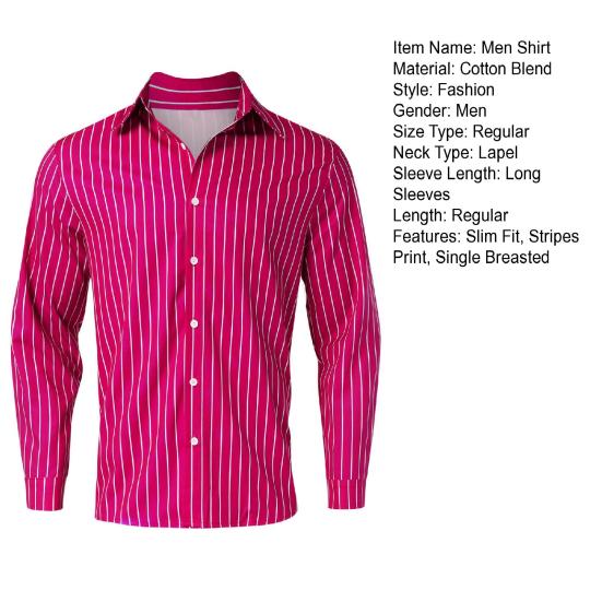 Мужская рубашка с принтом в полоску на весну и осень, однобортная однобортная рубашка с длинными рукавами и лацканами, топы, уличная одежда