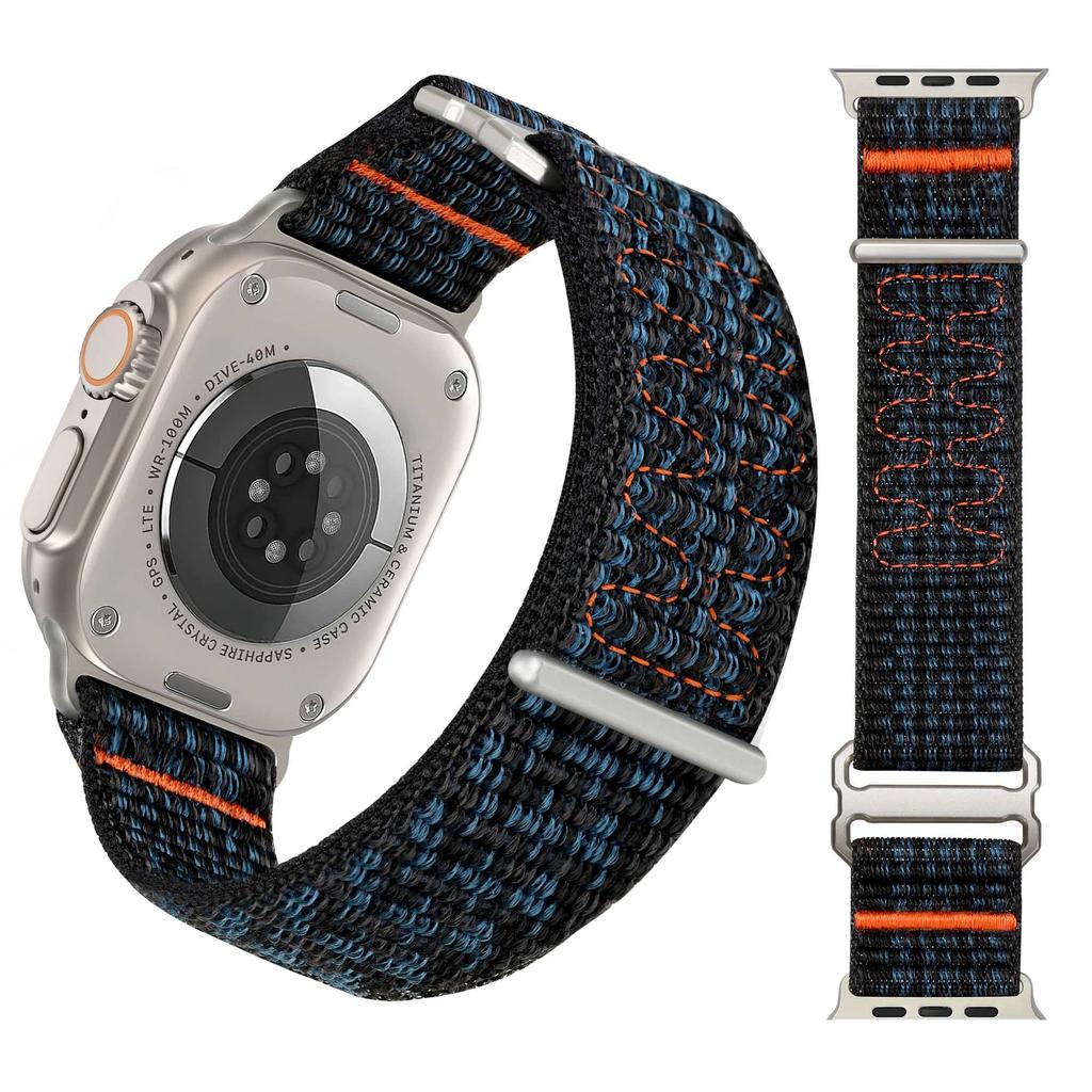 Нейлоновый ремешок Trail Loop для Apple Watch Ultra 2 1 49мм 45мм 44мм 42мм Спортивный ремешок для iWatch Series 9 8 7 6 5 4 se 40 41мм Correa
